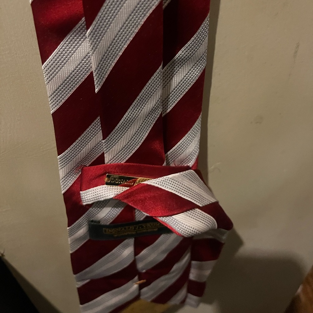 Donald Trump Red and White Tie